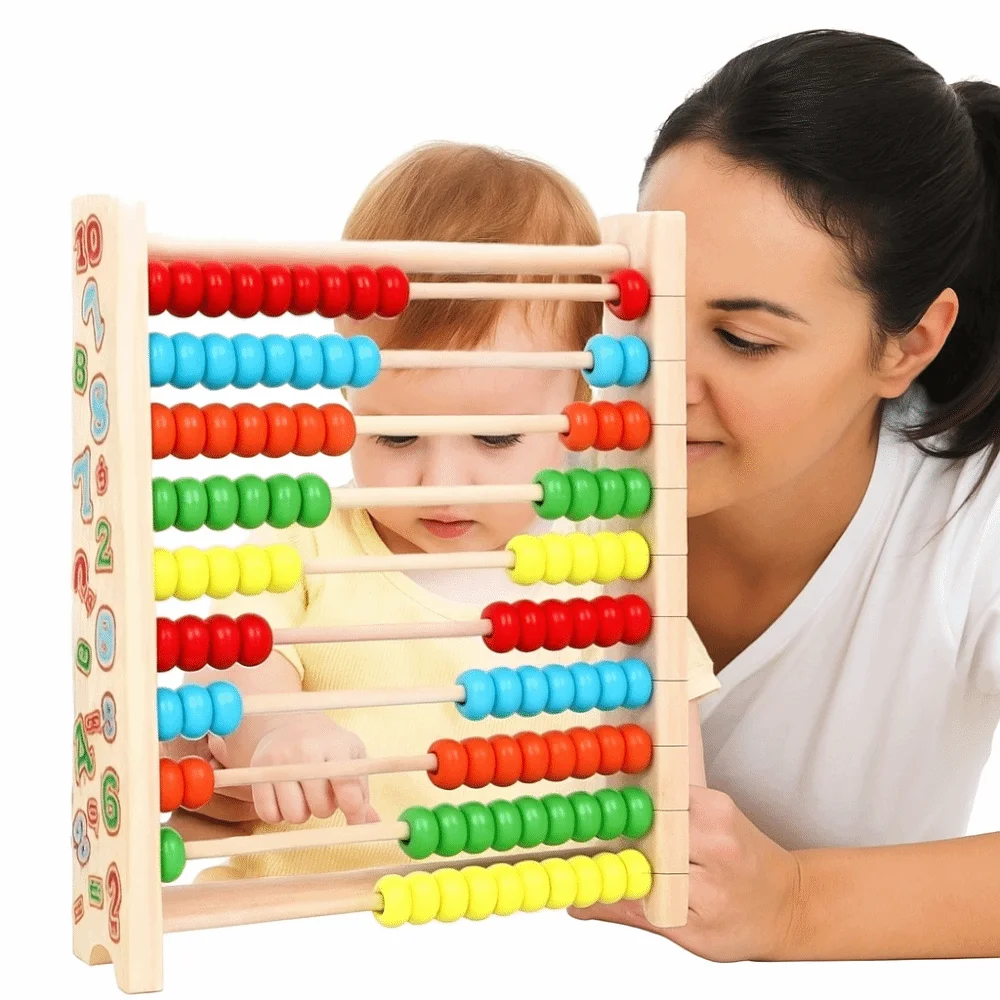 

Wooden Abacus for Kids Intelligence Development Colorful Beads Children Toys Mini Montessori Toy Children's Educational Toys