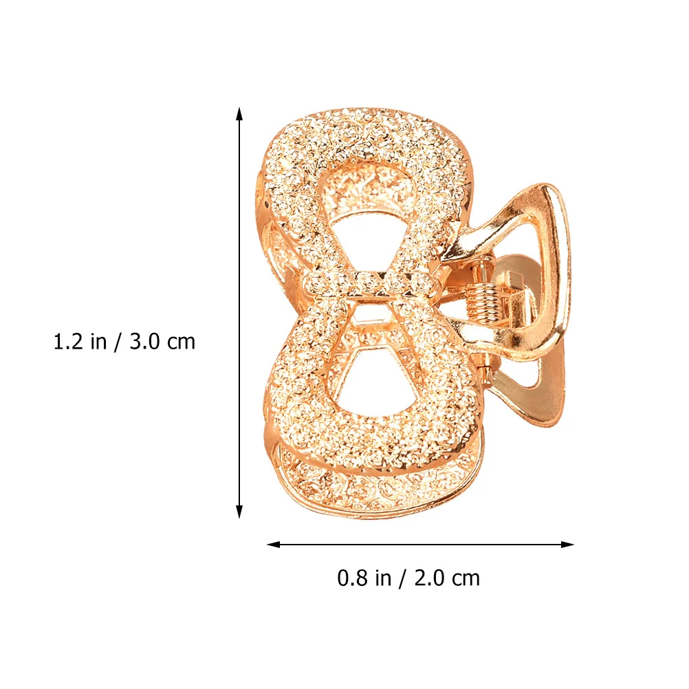 4 Stück Haarklammern aus Metall, klassische Schleifenform, starke, rutschfeste Haarklammer für Styling, Schneiden, Dusche, langlebig, modische Haarkrabbe