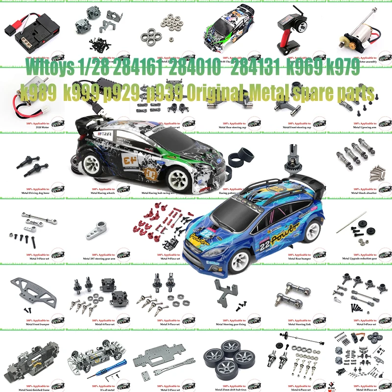 Wltoys K989 K969 1:28 RC aggiornamento di ricambio per auto parti metalliche braccio oscillante superiore/inferiore ricevitore telecomando differenziale ammortizzatore