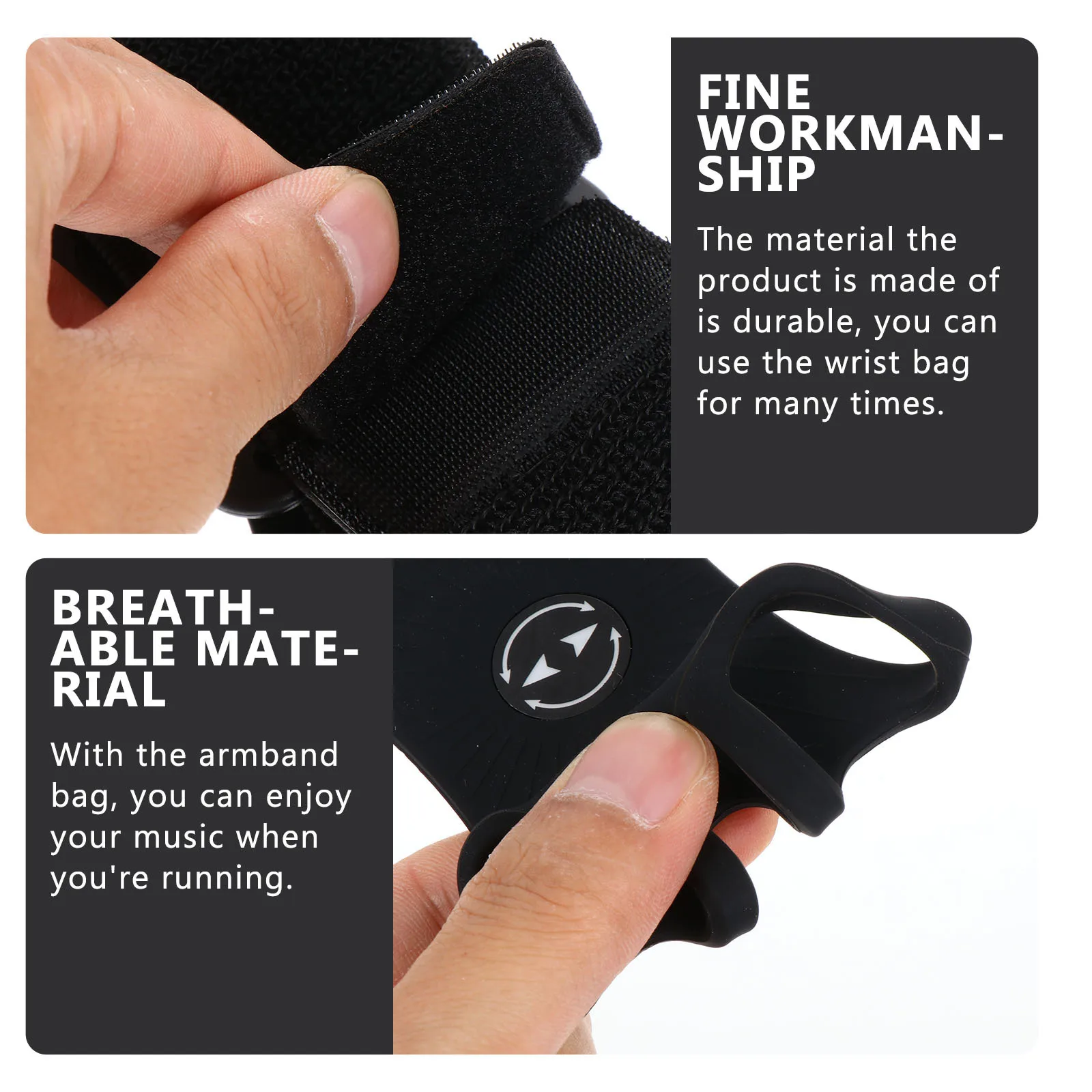 

1Set Outdoor Sports Arm Bag Premium Elastic Wristband Pouch for Mobile Phone Secure Fit for Exercise Lovers