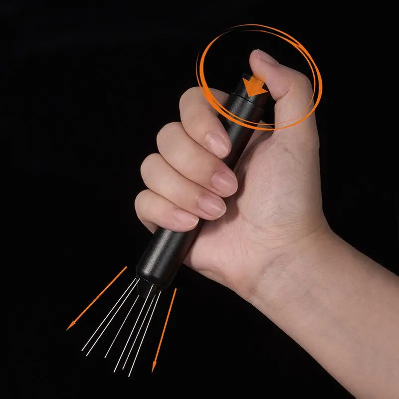 Espresso Coffee Distributor Stainless Steel Needle Tamper Stirrer Tool For Barista Powder Leveling Brewing