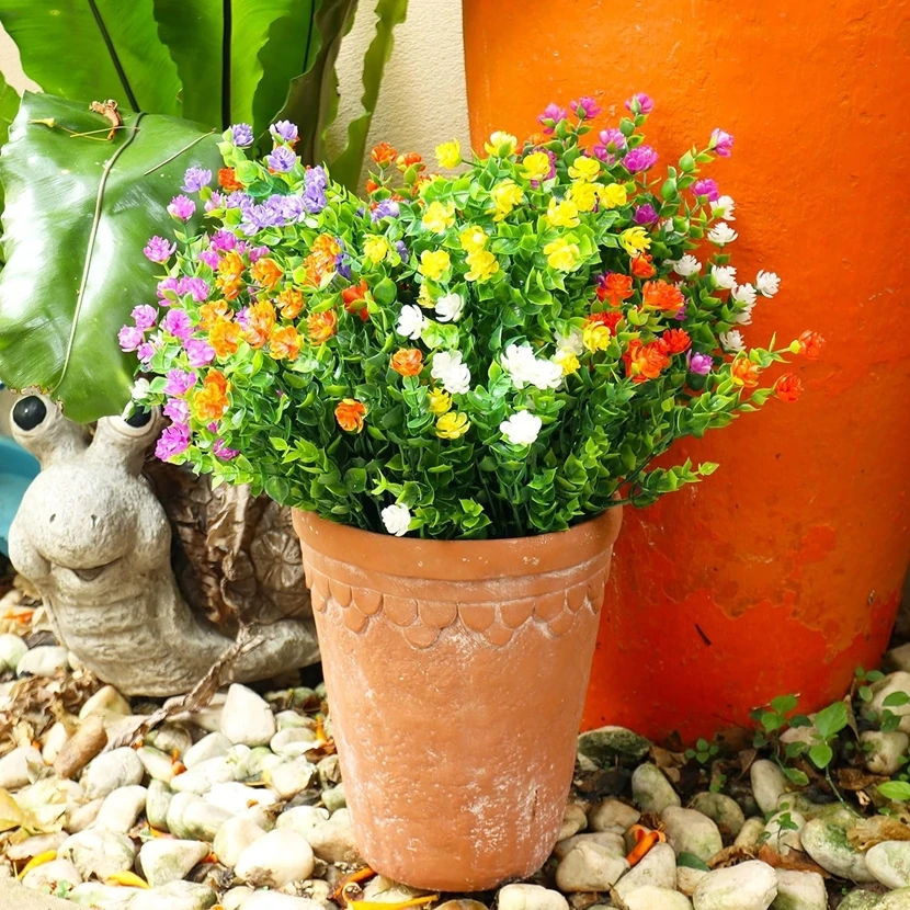 

10PCS Artificial Flowers Eucalyptu Plant Wedding Arch Wreath Home Living Room Decor Outdoor Flowerpot Festival Scrapbook Product