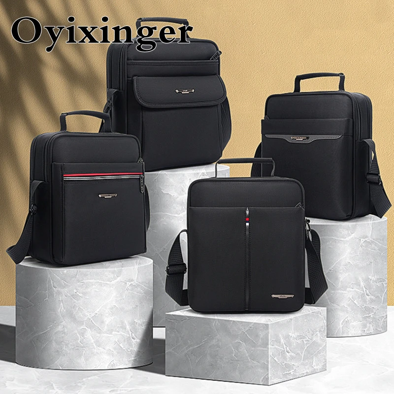 OYIXINGER 2025 Men Briefcase Male 9.7 Inch Laptop Bags Business Travel Adjustable Handbags New Waterproof Oxford Cloth IPAD Bag