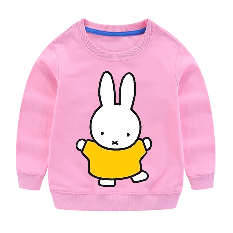Miffy Kawaii Tops Boy Girl Sweatshirts Fashion Clothing Cute Kids Clothes Children Cotton Long Sleeve Cartoon Anime T-shirt Gift view 2