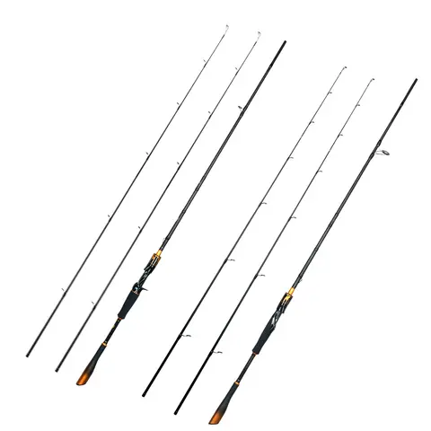 BIUTIFU 2-Tip Fuji Guide Spinning Casting Fishing Rod 1.8-2.7m 2-Sections T1000 Carbon Baitcasting Pole for Bass Pike 7-80g Lure