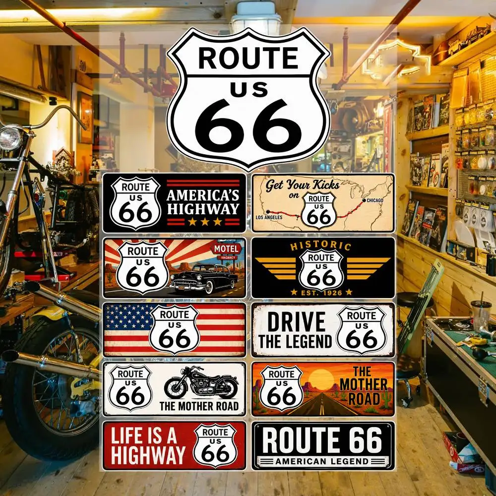 U-S--66 Waterproof Vinyl Stickers for Car Motorcycle Bike Skateboard Laptop Bottle Phone