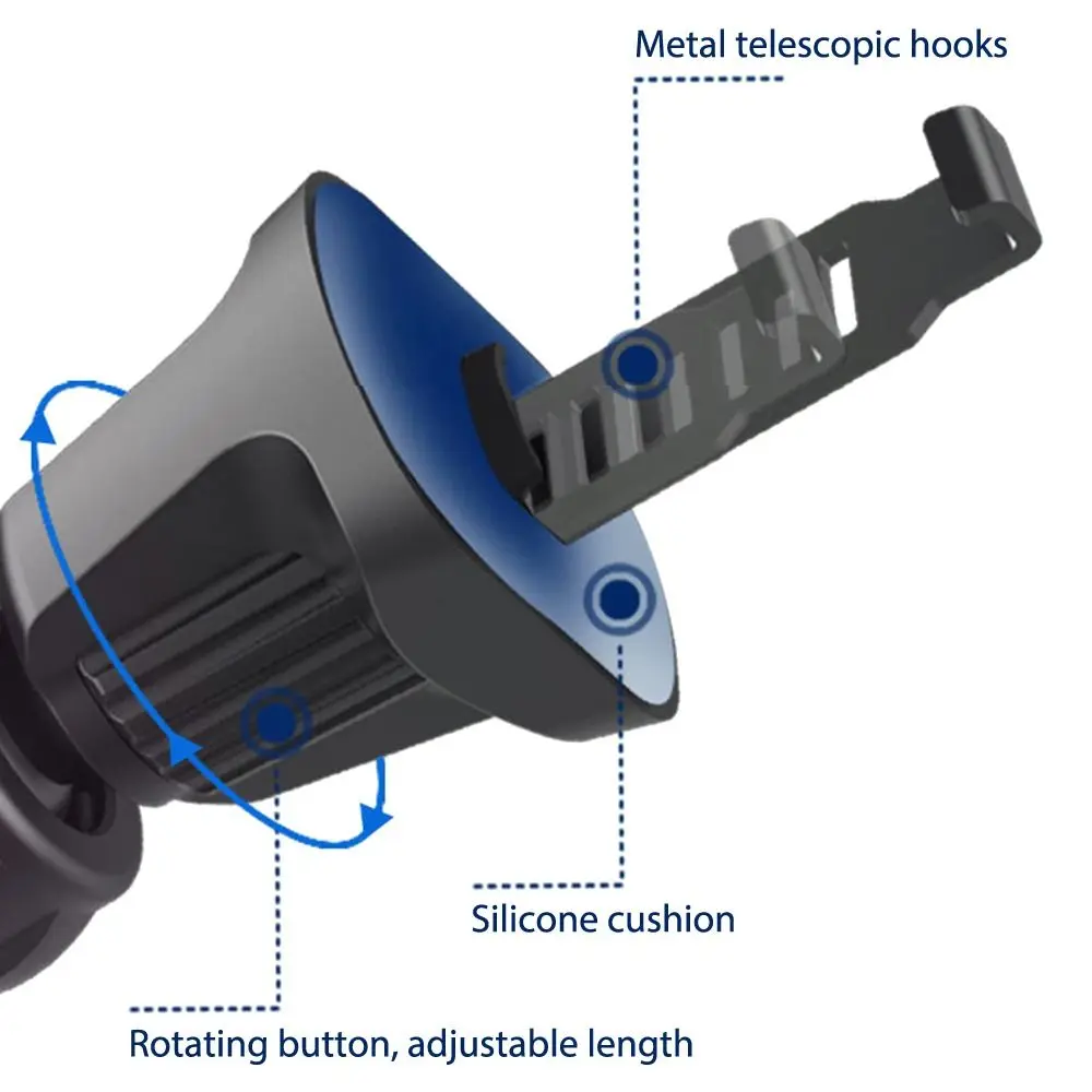 حامل هاتف للسيارة برأس كروي ، قابل للدوران ب° ، دعم بنظام تحديد المواقع ، مشبك فتحة تهوية ، حامل مثبت ، حامل جاذبية تلقائي ، ملحق جديد