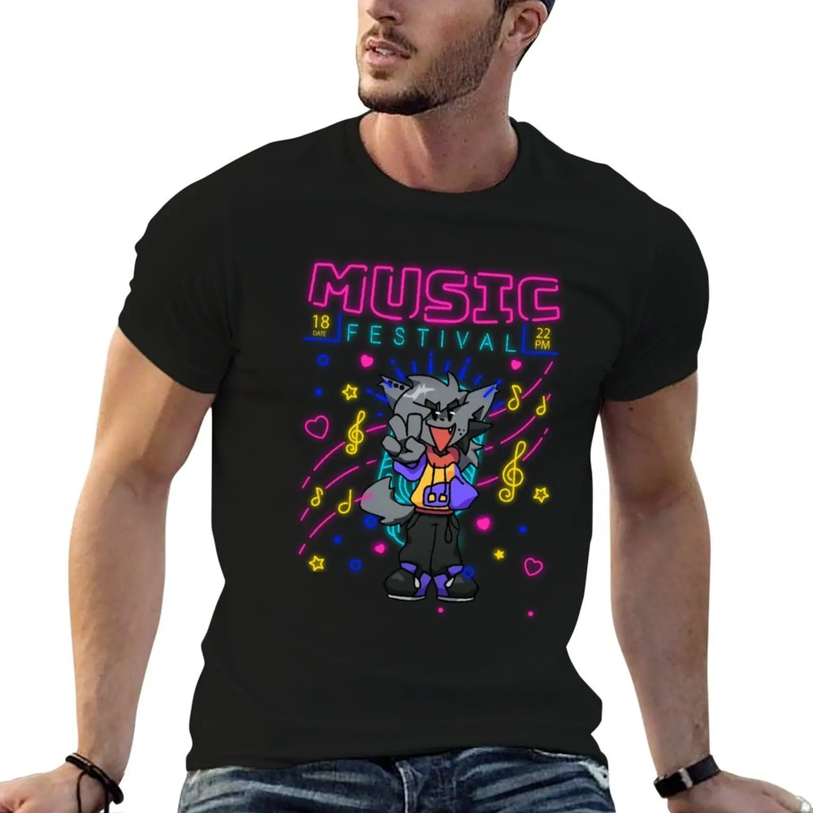 music festival Kapi T-Shirt Plus Size Simple Casual Top
