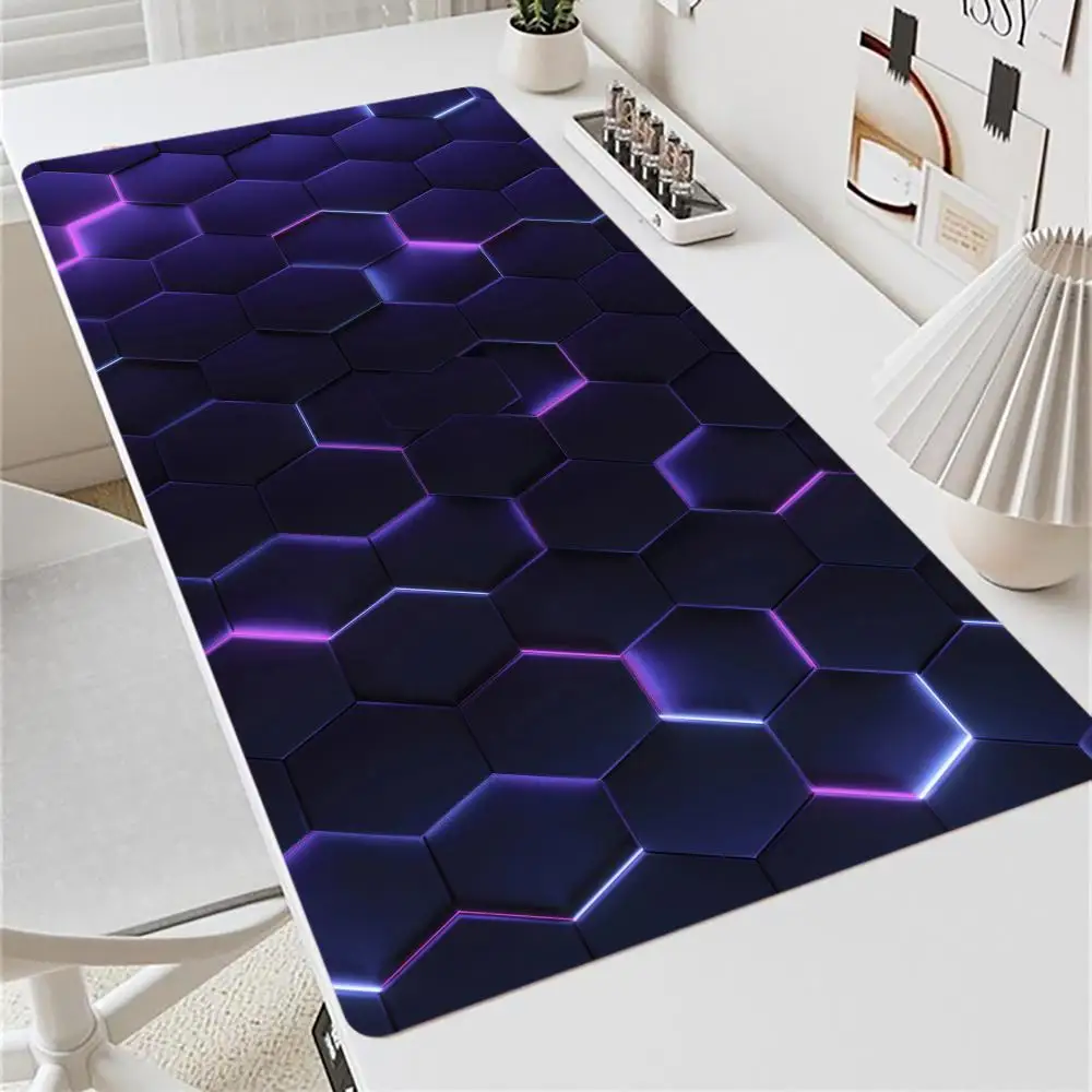 

Purple cubic lattice laptop Mouse Pad Large MousePad keyboard XL Gaming Rubber Lock Desk Mat Computer playmat Gamers work office
