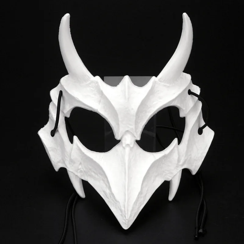 Anime Dragon God Skeleton Half Face Mask Cosplay Animal  Mask Unisex Halloween Prom Carnival Party Props