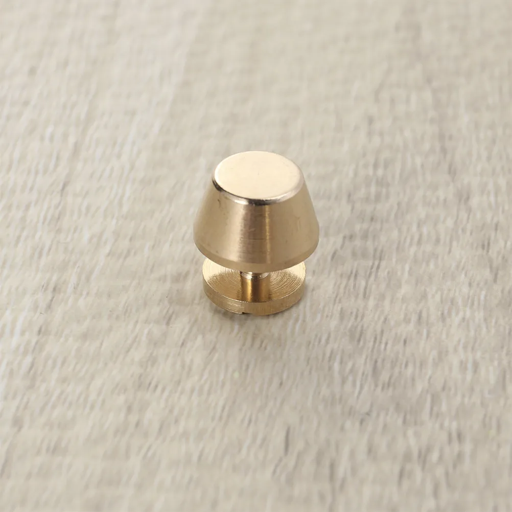 10Pcs Copper Studs Screw Base Fine Copper Tower Head for DIY Bag Belt Accessories Making Golden Studs with Screw Base