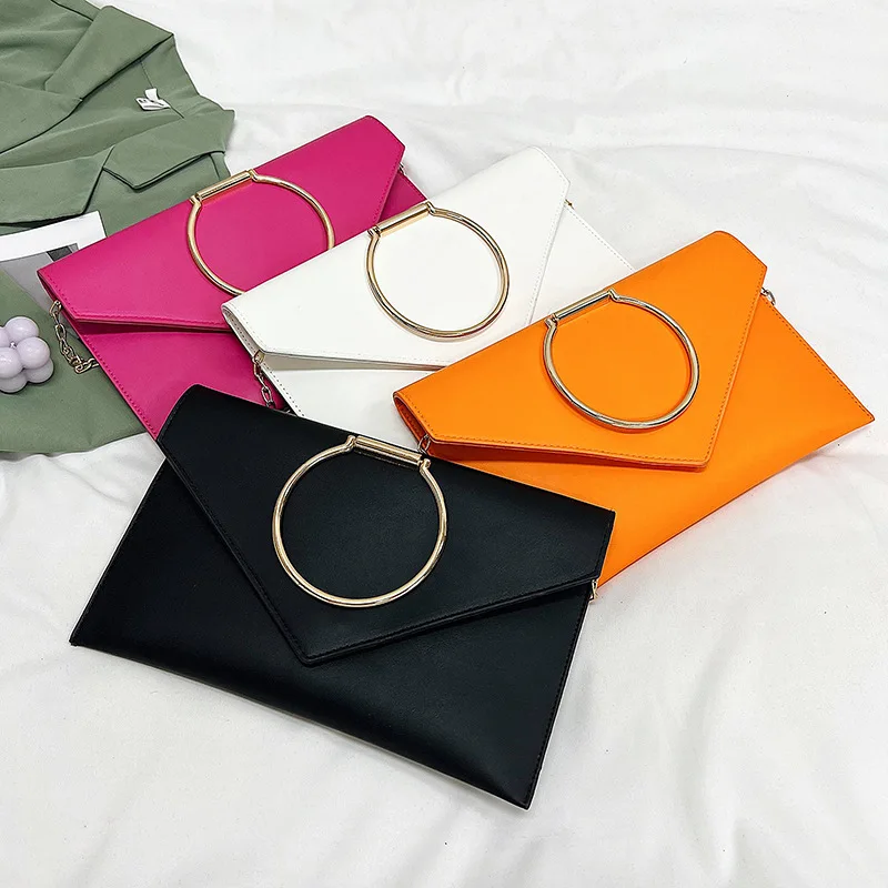 Fashion women Envelope Clutches chian Female Crossbody Shoulder Bag pu Leather Ladies Handbag Small lady phone bag clutch wallet