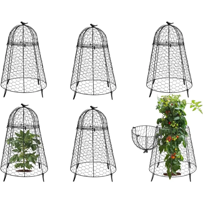 

Plant Protector Chicken Wire Cloche 6 PCS, Plant Protectors from Animals, 18.7×12 Inch Large Garden Cloches for Plants