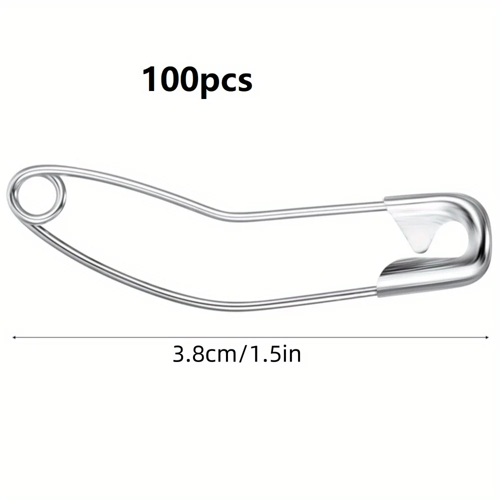 100pcs Curved Safety Pins Pack 1.5 Inch Size 2 for Quilting Sewing Basting Home & Garden Sewing & Needlework