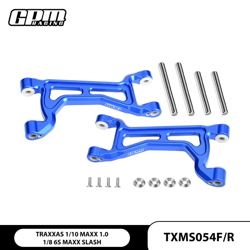 

GPM Aluminum Upper A-Arm Set (Front/Rear) for TRAXXAS 1/10 MAXX 1.0 / 1/8 6S MAXX SLASH - CNC Metal Upgrade Accessories