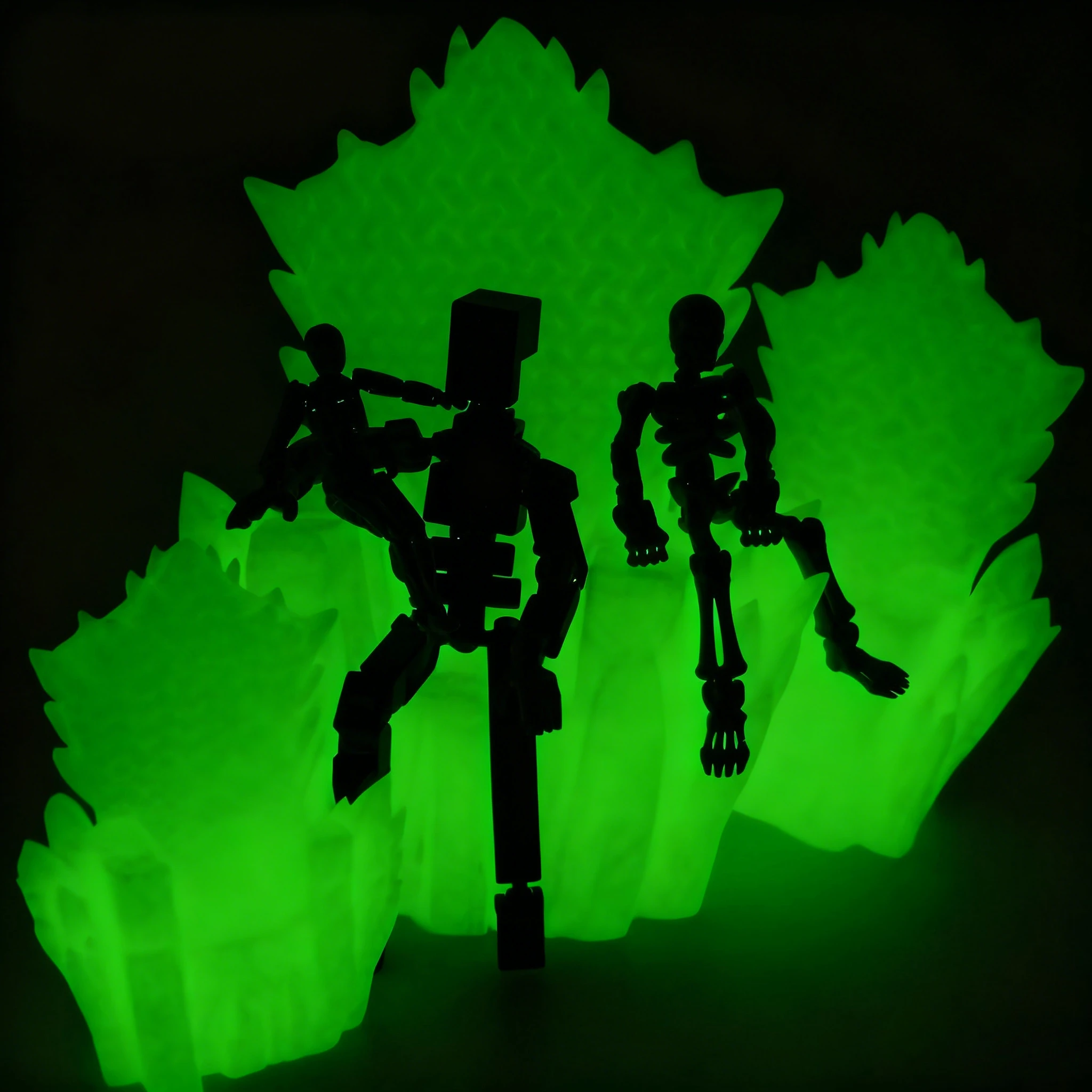 Prachtige 3D-geprinte ijstroon - statisch kunstdecor voor vrouwelijke actiefiguren Trendy plastic modelspeelgoed