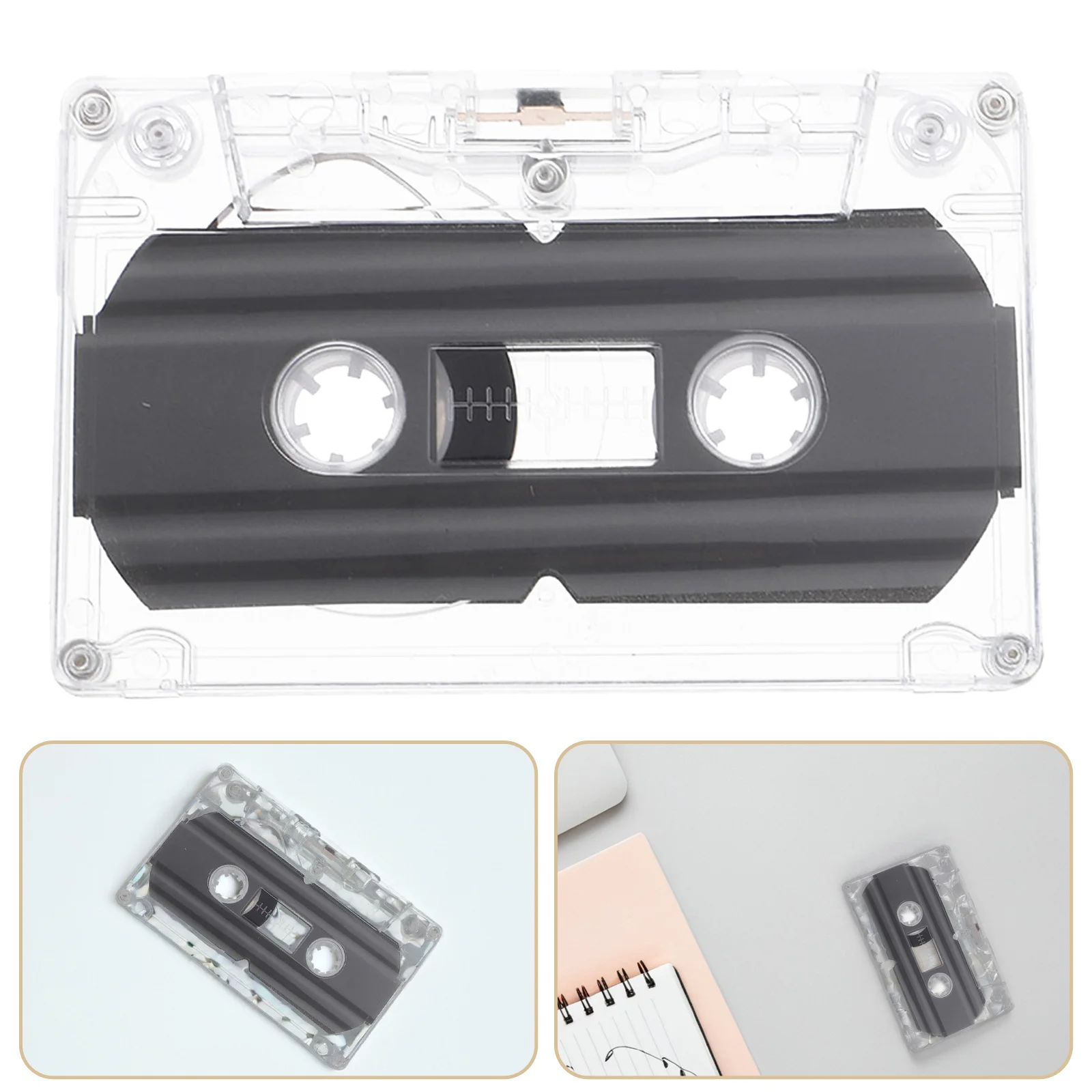 

6Pcs Recordable Blank Cassette Tapes 30-Minute Empty Audio Tapes for DIY Creative Recording Portable Transparent Case