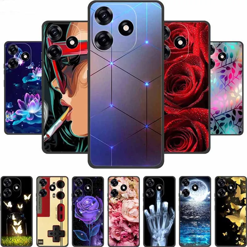 Para ZTE Blade V50 diseño 4G Funda 6,6 "funda trasera suave de silicona negra para ZTE Blade V50 Funda para teléfono inteligente Coque Funda