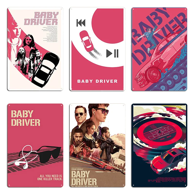 الخنصر سائق الطفل البديل الفيلم خمر 80s المشارك لوحة معدنية المشارك حانة خلق جدار كهف مضحك شخصية تين تسجيل ملصق