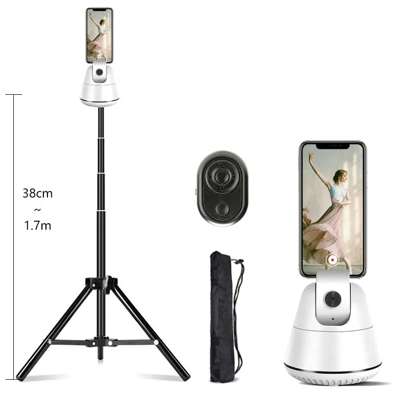 Estabilizador de Cardán para Cámara, Soporte de Disparo Inteligente, Seguimiento Facial Automático, Trípode de Palo Selfie, Rotación 360 para Grabación de Vídeo en Directo, Vlog