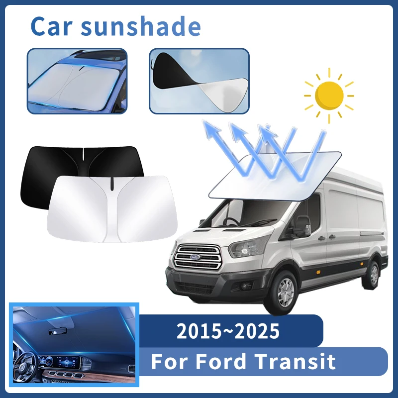 

Auto Parts For Ford Transit Tourneo 2015~2025 Sunshade Windshield Sun Protection Heat Cover Summer Car Interior Accessories Tool