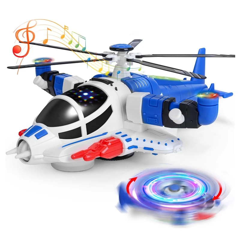 

Toddler Airplane Toys for Boys, Helicopter Toys with Sounds and Lights, Birthday Gifts Plane Toys for Boys 3 4 5 Year Old