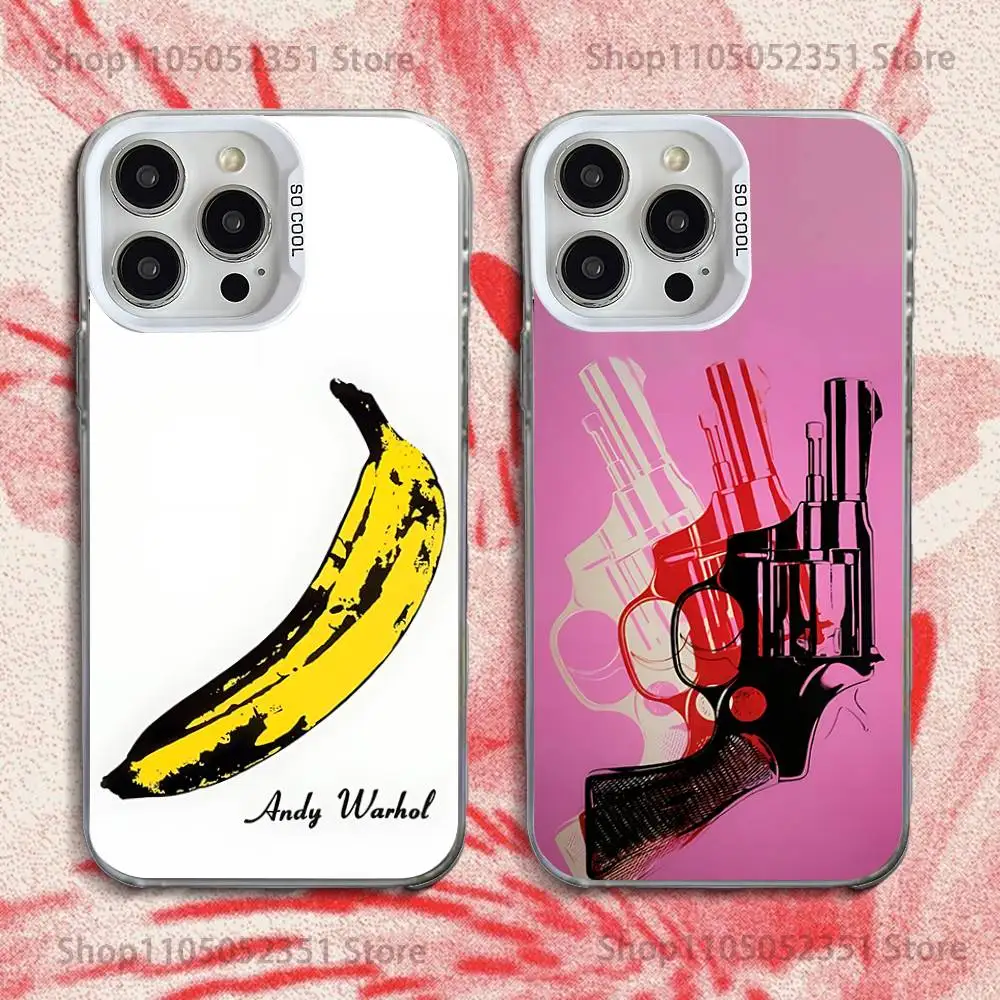

A-Andy W-Warhol Art Phone Case For iPhone 16,15,14,13,12,11,Pro,XS,Max,Plus,Mini,SE White Candy Matte Shockproof Cover