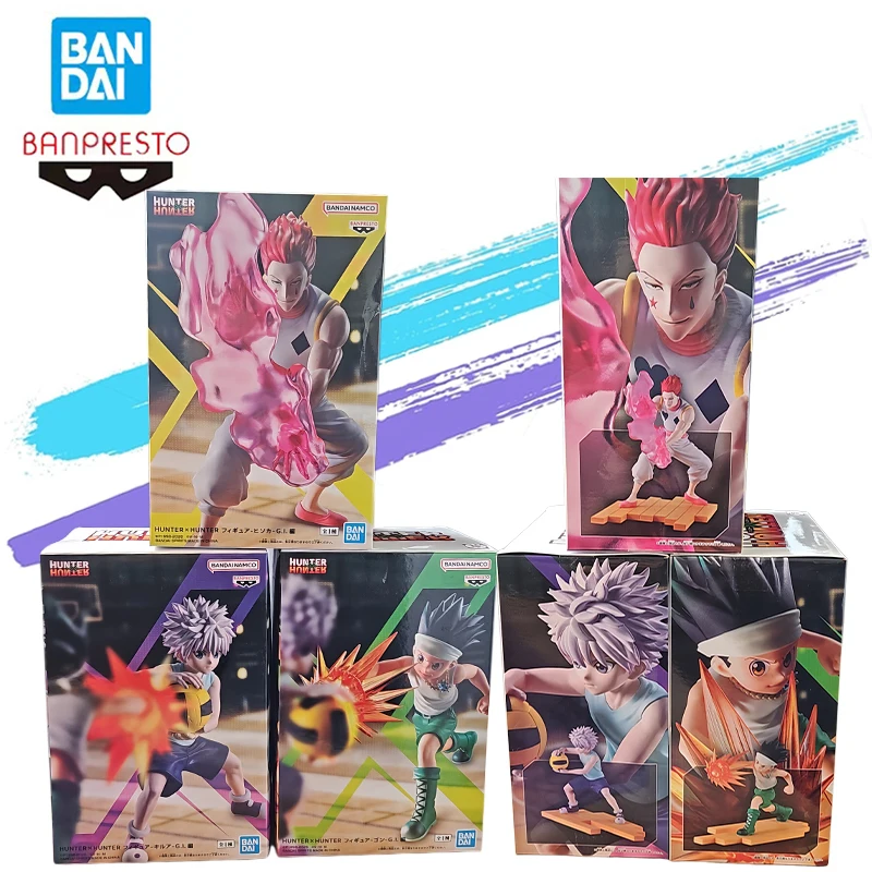 

Оригинальные фигурки Bandai Banpresto Hunter x Hunter: Гилла Золдик, Хисока, Гон Фрикс — аниме-фигурки, модели, украшения, подарки, игрушки