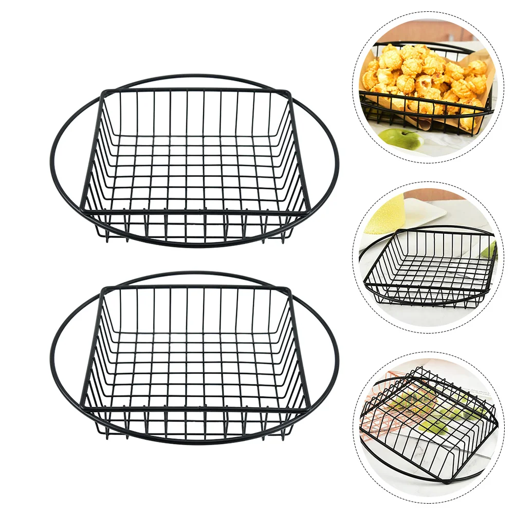 

2 Pcs French Fry Basket Storage Fries Baskets Kitchen Food Household Fried Container Onion