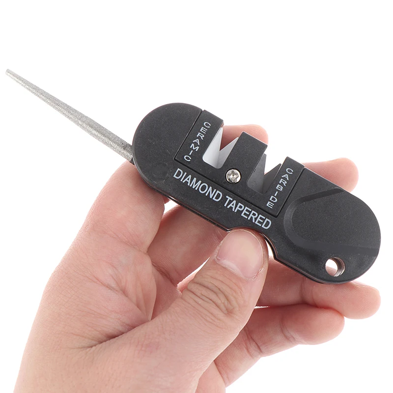 New#Portable Tungsten Ceramic Carbide Knife Whetstone Sharpener Tool Camp Outdoor