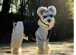 

Dog clothes autumn and winter new small dog Teddy Bichon Schnauzer pet winter warm jacket
