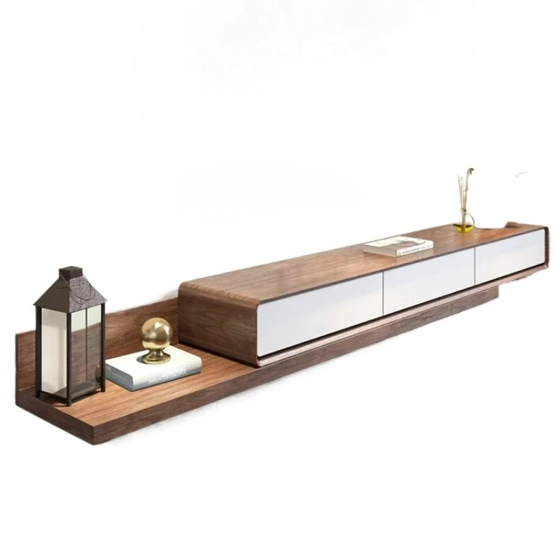 

Телескопический шкаф для телевизора TQH, современный простой шкаф для телевизора в гостиной, комбинированный напольный шкаф из орехового белого дерева