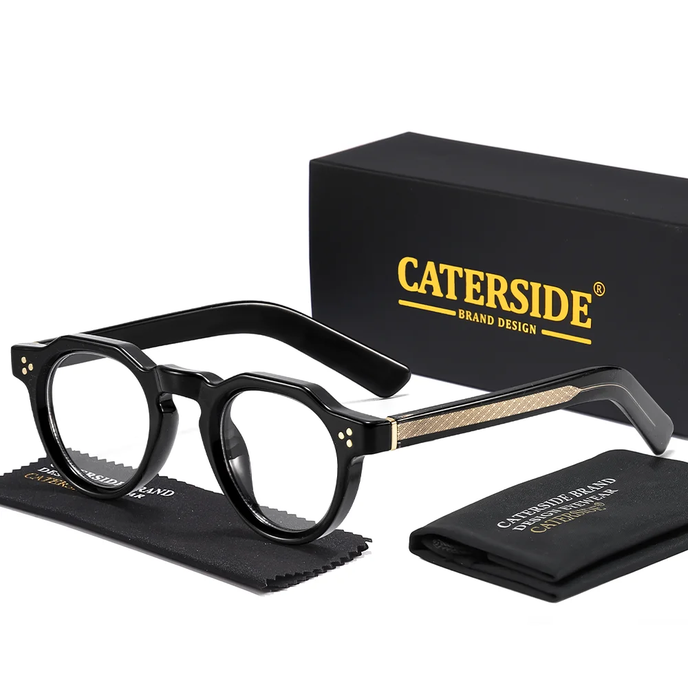 CATERSIDE Modische Runde Sonnenbrille für Damen und Herren, UV400-Schutz, kleiner Rahmen, Retro-Outdoor-Sonnenbrille zum Autofahren und Wandern – Detail 22