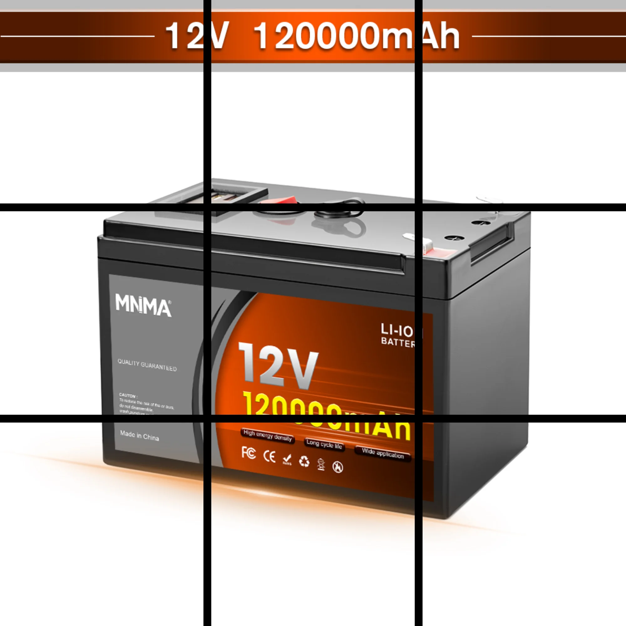 12V Deep Cycle Rechargeable LiFePO4⚡, 120Ah Solar Battery with Integrated BMS🔥for Fish Finder, Power Wheels, Electric Scooter