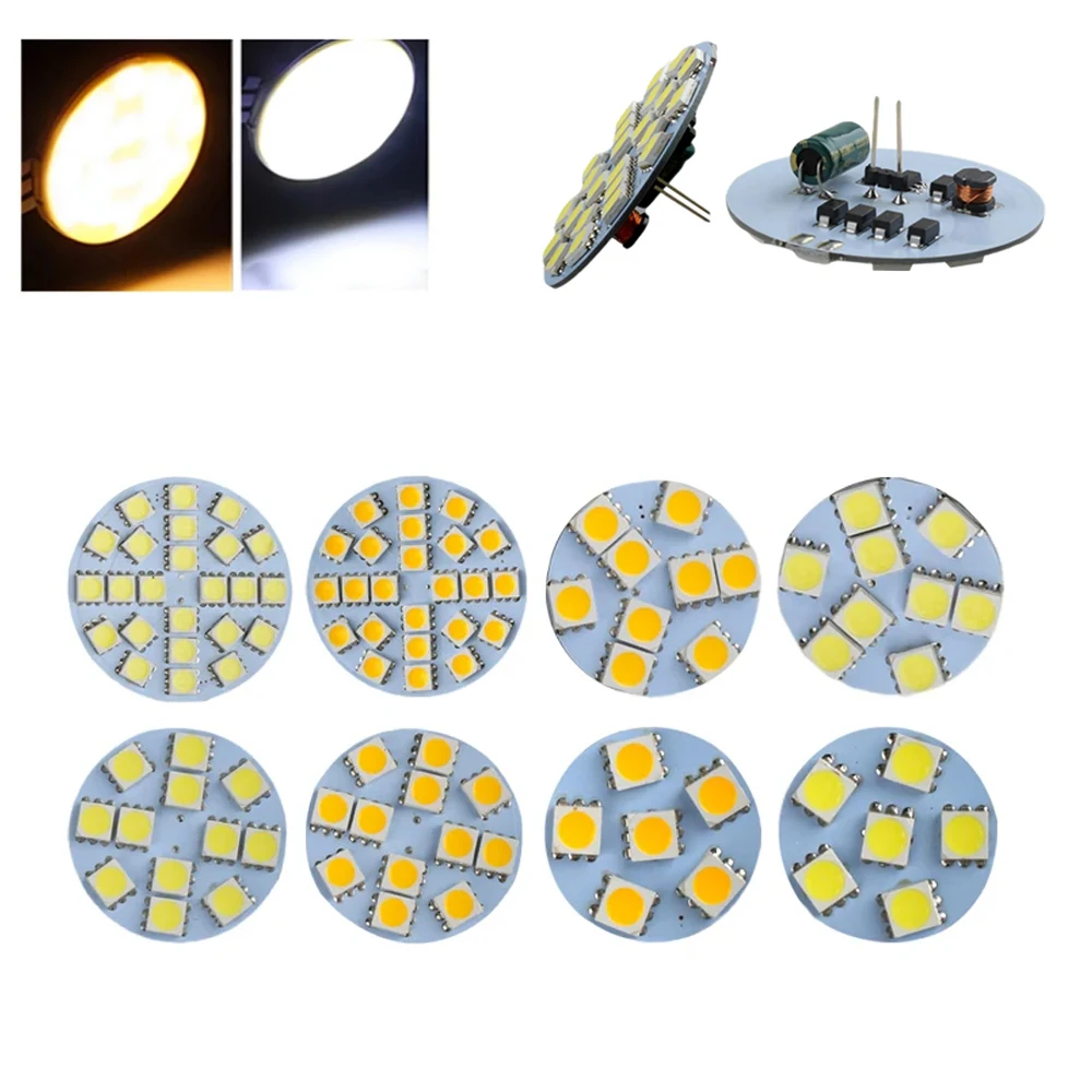 

Pop Mini G4 Круглая доска Задний штифт Светодиодная лампа DC 12V 24V 1W 2W 3W Лампа для автомобиля Лодка Домашний прожектор Освещение шкафа Теплый белый