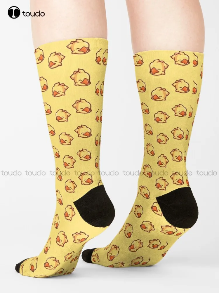 

I Want To Ride My Chocobo All Day Socks Soccer Socks Streetwear Harajuku Personalized Custom Unisex Adult Teen Youth Socks Retro