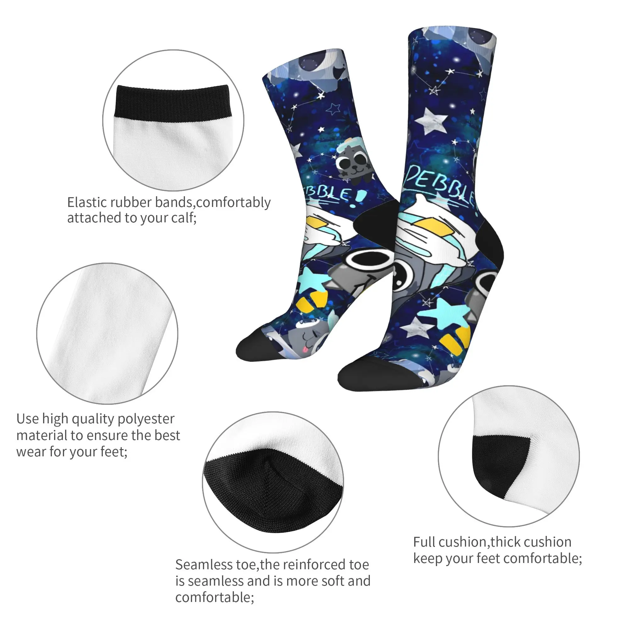 新しい男性男性靴下カジュアルダンディーズワールドペブルソックスポリエステルグラフィック女性のストッキング春夏秋冬