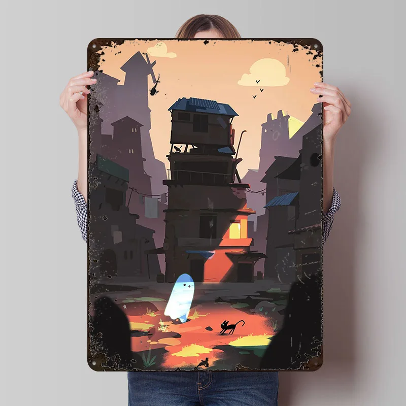 بيتي فانتوم دي جور ملصق معدني تين تسجيل الملصقات على جدار الفن جدارية علامة معدنية مخصصة للجدار ديكور فني ديكور الرجعية