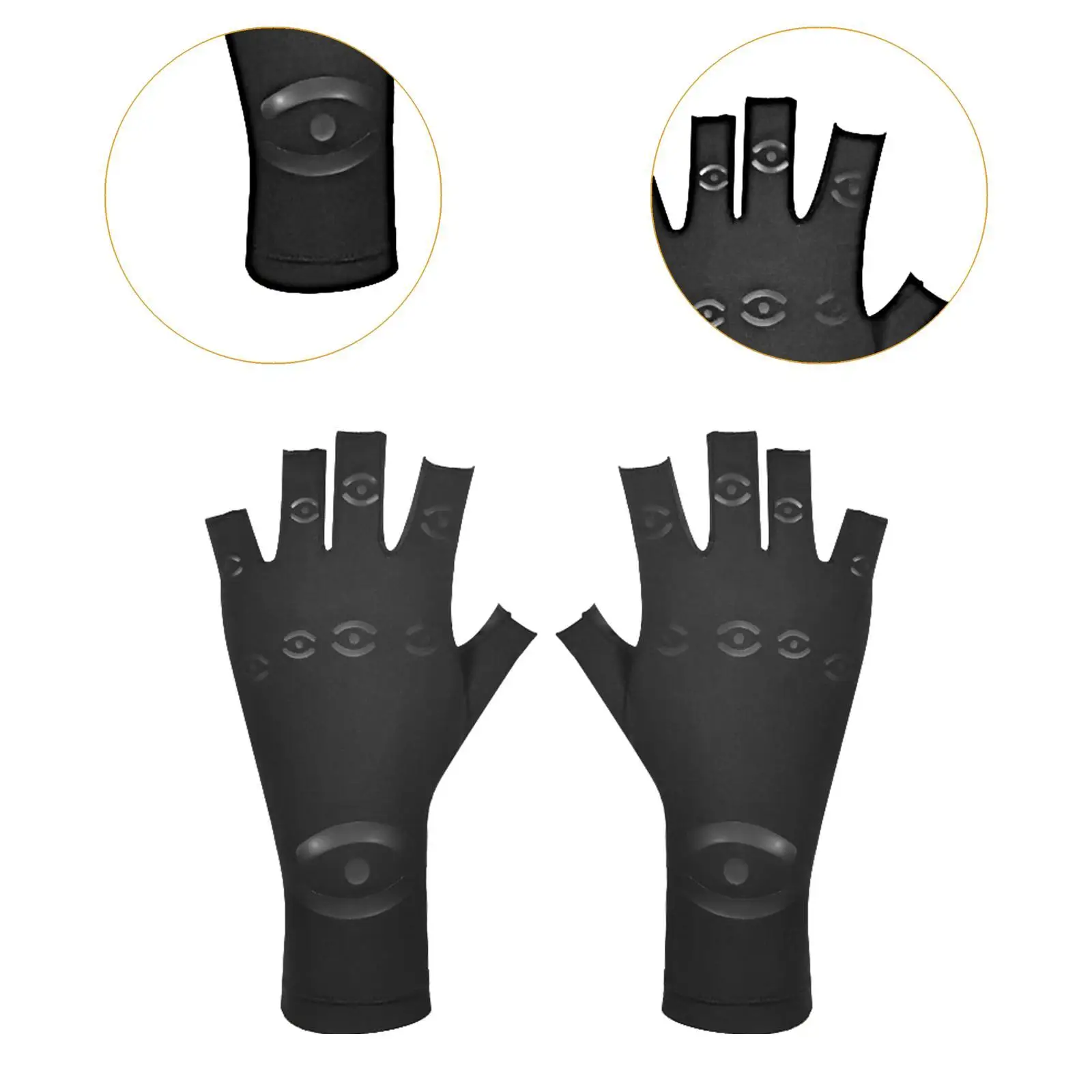 زوج واحد من قفازات ضغط نصف إصبع مقاومة للاهتراء وخفيفة الوزن ومحمولة للرجال والنساء لممارسة التمارين