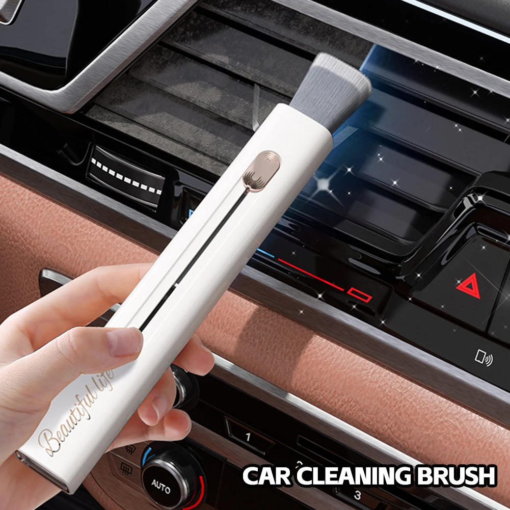 

1Pc Car Interior Detailing Brush Dashboard Air Conditioner Wash Pighair Bristle Cleaning Tools Detailing Vehicle Accessories