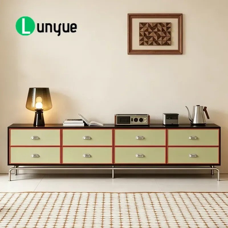 Chinese Style Antique Wooden TV Cabinet Stand Eco Friendly Living Room Furniture Storage Console Bracket for TV Placement
