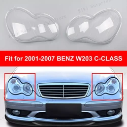 Car Headlight Lens Cover For Mercedes Benz W203 4-Door C180 C200 C230 C260 C280 2001-2007 Headlamp Lampshade Glass Shell Cover