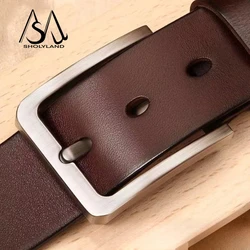 2024 New trendy fashion slim and versatile men's belt men's leather strap luxury alloy pin buckle jeans casual men's belt