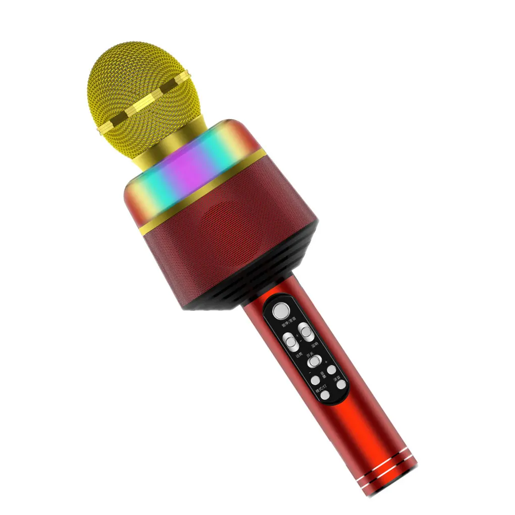 Micrófono inalámbrico Altavoz Reproductor KTV Efecto de sonido Micrófono recargable