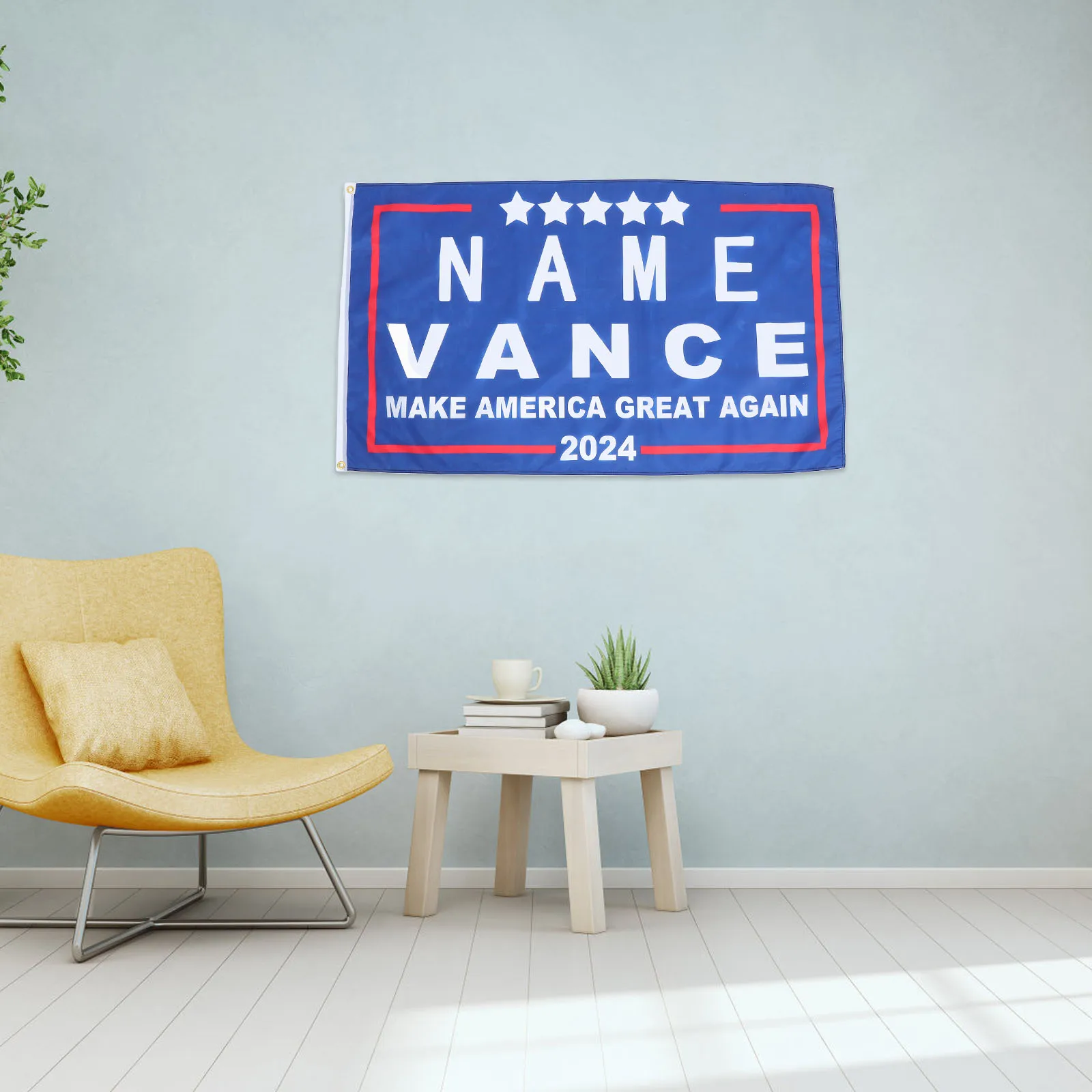 

2024 Election Vance Name Vance Flag Double Sided 90x150cm Polyester Banner Yard Sign Double Sided Flag Presidential