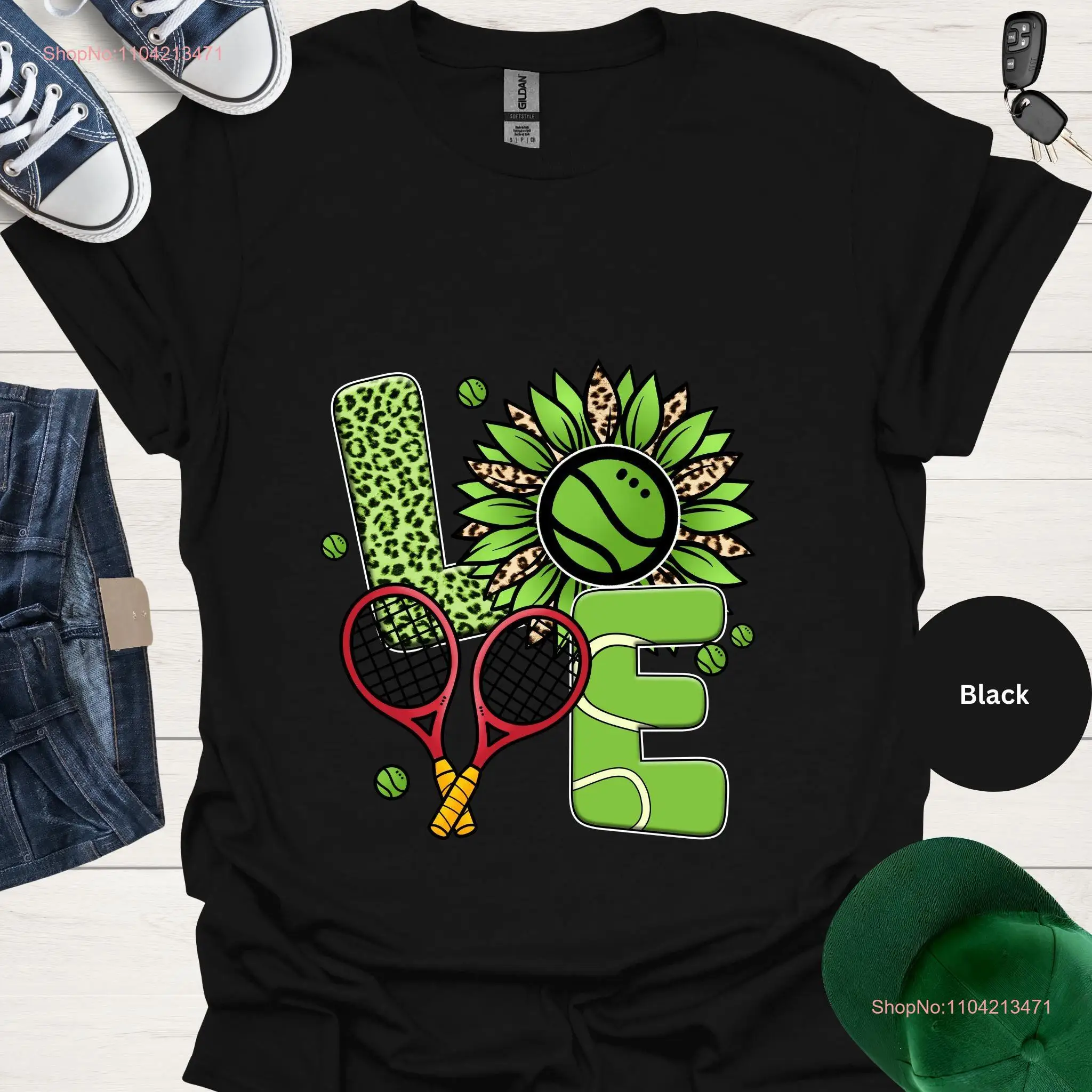 Camiseta Love, tenis, deportes, raquetas, pelota de girasol para mujeres, camisetas de gran tamaño, camisas de talla grande para hombres, mangas largas o cortas
