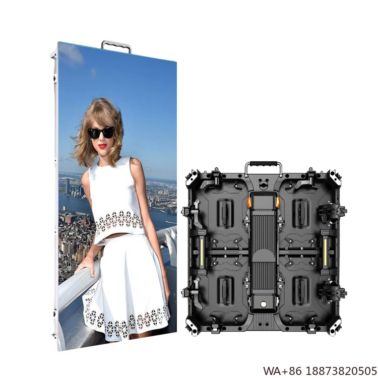 شاشة LED تركيب أمامي منحنى داخلي خارجي 500x500 مللي متر حماية زاوية اللوحة بالألوان الكاملة P2.6 P2.9 P3.9 P4.8