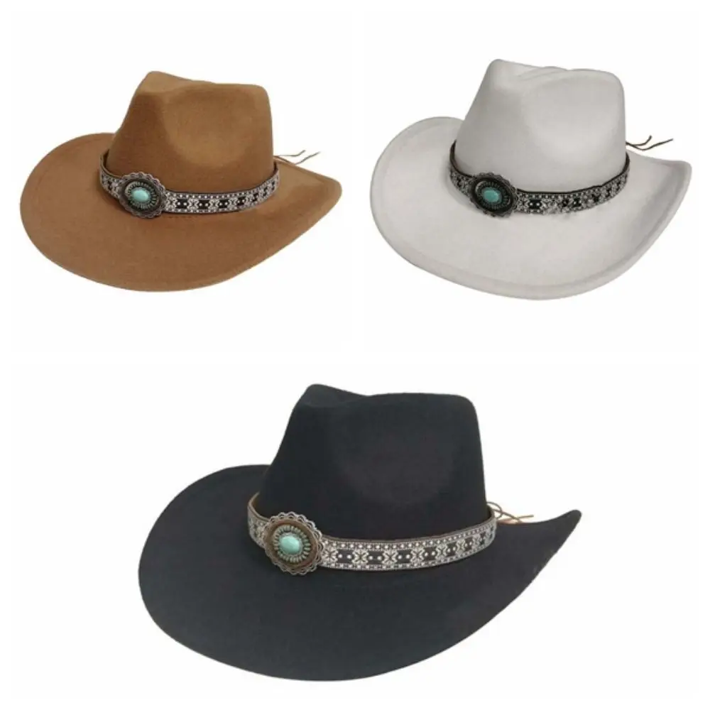 قبعة صياد السمك واسعة حافة قبعة رعاة البقر الغربية القطن الصوفية رعاة البقر قناع قبعة تنفس خفيفة الوزن قبعة التبت الراعي