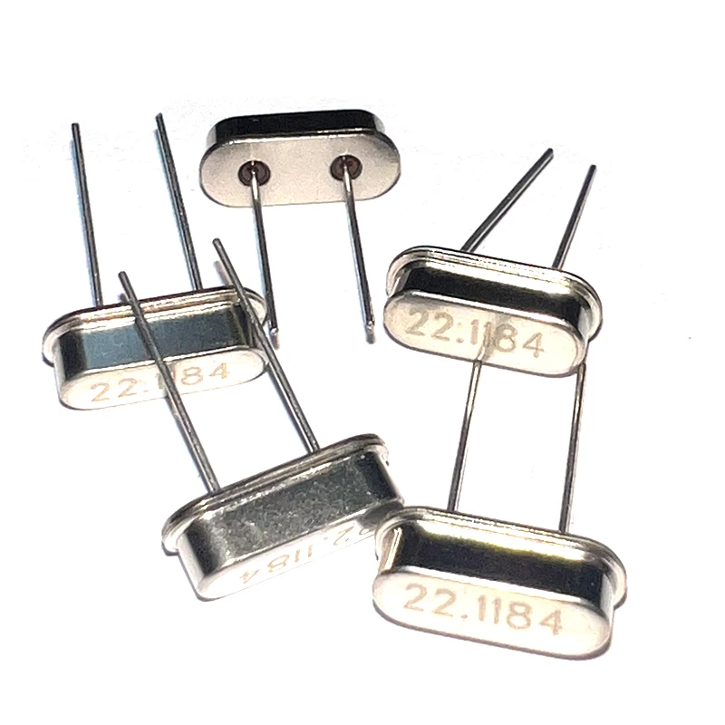 10pcs HC-49S 22.1184MHz 22.1184M 22.1184 Quartz Crystal Resonator Passive Oscillator HC49S DIP2