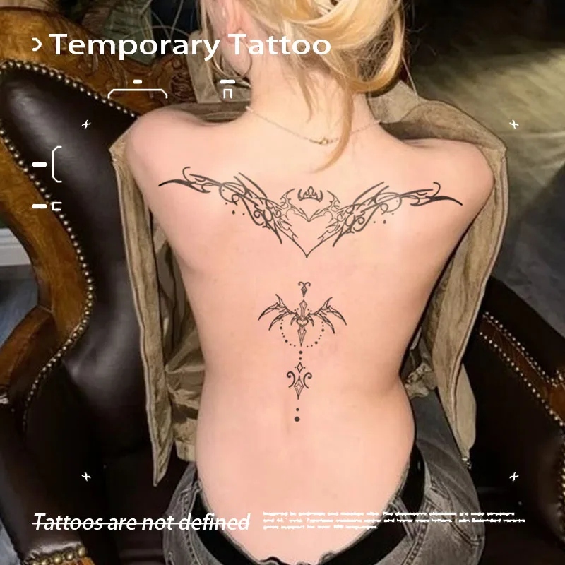 

Sexy Hotwife Succubus Herbal Juice Tattoo Stickers Temporary Tattoos Fake Tatto Back Waterproof Tattoo Sticker Semi Permanent